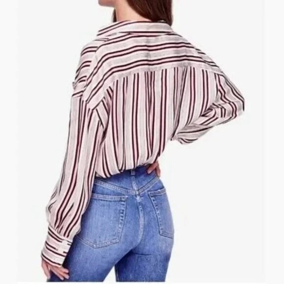 Free people Mad About You Long Sleeve Top Button-Down Shirt Xsmall - Picture 2 of 5